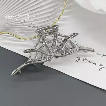 Hair Accessories Alloy Spider Shark Clip Soild Color Hollow Halloween Hair Claw Cosplay Headwear Metal Hair Clip Party