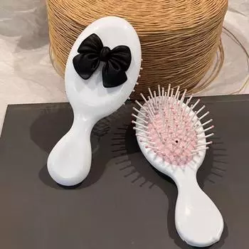Hair Care Handle Cartoon Air Comb Anti Static Blood Circulation Smoothly Portable Comb Scalp Massage Girl Heart Bow Comb Women