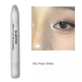 Хайлайтер Luminous Silkworm Pen Стойкий водостойкий матовый перламутровый белый серебристый подводка для глаз Тени для век в карандаше, B01 перламутровый