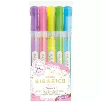 Хайлайтер Zebra Kirarich 5 цветов WKS18-5C