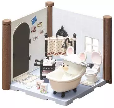 Hakoroom Bear School Bathroom Kit Color Coded Plastic Model