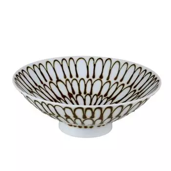 Hakusan Pottery Flat Tea Bowl Brown x Masahiro Mori Design Hasami Ware Made in Japan (approx.) 15 5.3cm Q-54