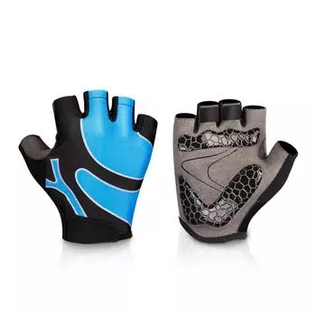 Half finger Cycling Gloves for Men and Women Shock Absorbing Anti Slip and Wear Resistant for Outdoor Sports Short Finger Mountain Climbing M