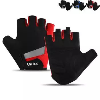 Half Finger Moisture Wicking Cycling Gloves Pad Shockproof Road Bike Gloves Men Women Sports MTB Bicycle Gloves L