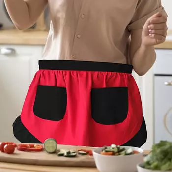 Фартук до середины талии с карманами для кухни и кофе