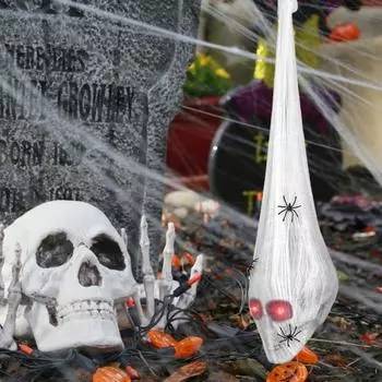 Хэллоуин Висячие Украшения Черепа Жуткий Светящиеся Красные Глаза Паук Дом с Привидениями Крытый Открытый Праздничный Декор Череп Подвеска Опора Праздничные Атрибуты
