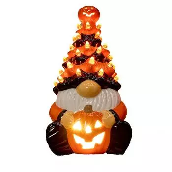 Halloween Dwarf Decoration With Light, Dwarf Lamp, Halloween Gnome Decorations,Suitable For Desks And Porches One Size
