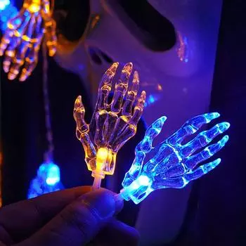 Halloween Ghost Hand String Lights Indoor LED Horror Decoration Room Lights Outdoor Battery USB Powered Lights L001 1.5m 10leds USB