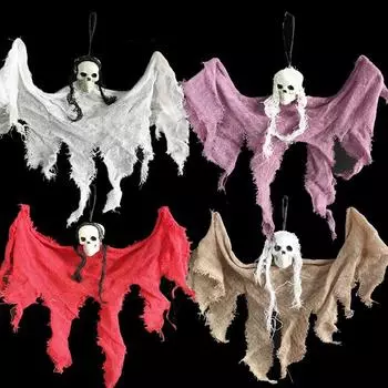 Halloween Hanging Skull Head Ornaments Ghost House Escape Horror Props Scary Halloween Party Decorations Home Bar Terror Decor