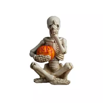 Halloween Holding Resin Tabletop Porch Room Party Festival Atmosphere Props One Size белый