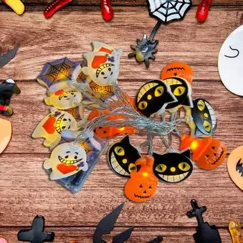 Halloween Light String Ghost LED Decorative Light String Holiday Decorative Light Battery Powered For Holiday Home Decoration