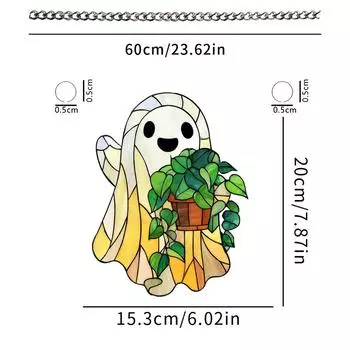 Halloween New Moon Bedtime Reading 2D Flat Acrylic Festive Atmosphere Decorative Pendant One Size