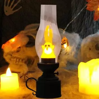 Halloween Night Light Living Room Table Bottle Lights Cute Pumpkin Ghost Bedside Lamp A