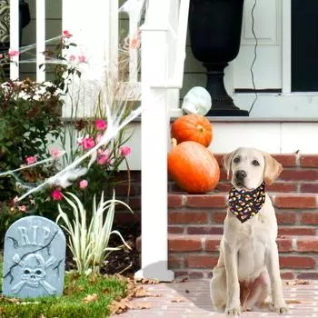 Halloween Pet Drool Scarf Cat Dog Triangle Scarf Pet Holiday Atmosphere Scarf Fun Pet Accessories Christmas Pet Supplies 62x43cm оранжевый