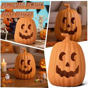 Halloween Pumpkin Does Not Deform Pumpkin Ornaments Horror Pumpkin Head One Size оранжевый