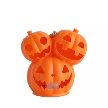Halloween Pumpkin Lanterns/ Three Pumpkin Head Candle Lights Desktop Site/ Layout Pumpkin Decoration Night Light One Size