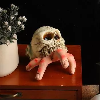 Halloween Skull Conch Ghost Hand Ornament Artificial Hand Scary Garden Courtyard Resin Ornament Spoof Decorations Figurines