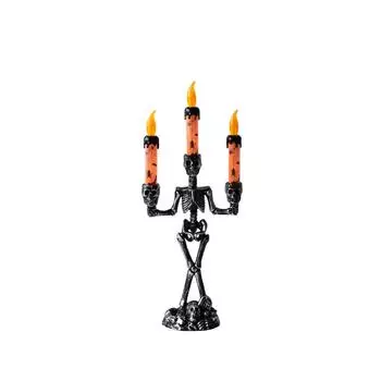Halloween Skull/ Lamp Bar Shopping Mall Layout Props Candlestick Ornaments Candle Lamp Window Ornaments Luminous Night Light One Size оранжевый