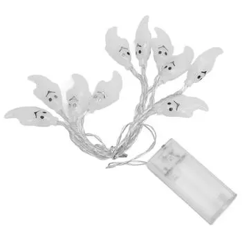 Halloween String Lights 10LED Battery Powered Decorative Ghost String Lamps for Indoor Outdoor Party