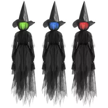 Halloween Yard Decorations, Holding Hands And Glowing Face - 3-Piece Yard Set - 6 Ft Tall - Outdoor Yard Halloween Decorations One Size