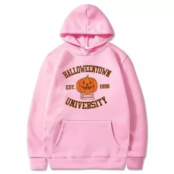 Halloweentown Hoodie Halloweentown Est 1998 Пуловер Vintage Halloween Town Осенний свитер унисекс Trendy Halloween Party Hoodies S красный