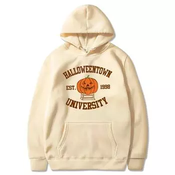 Halloweentown Hoodie Halloweentown Est 1998 Пуловер Vintage Halloween Town Осенний свитер унисекс Trendy Halloween Party Hoodies S красный