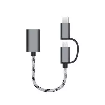 (халява) Адаптер USB C 2 в 1 Кабель Micro USB типа C к адаптеру USB 3.0 OTG для Type-C