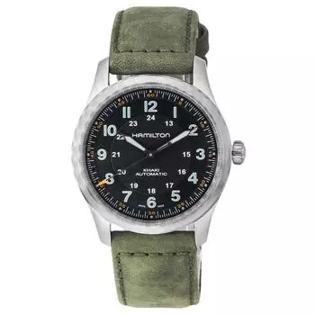 Hamilton Khaki Field Titanium Black Dial Automatic H70205830 100M Мужские часы чёрный