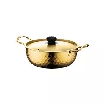 Hammer Pattern Korean Ramen Pot Double Handle Milk Pot Hot Pot Soup Pot Camping S-Style B