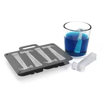 Hammer Shaped Silicone Making Ice Cube Tray 4-Cavity DIY Jelly Candy Mold Tool Sale Goods темно серый