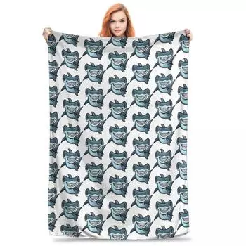 Hammerhead Shark Blankets Flannel Multi-function Throw Blankets Sofa Throw Blanket For Home Bedroom Travel Throws Bedspread 30x40in