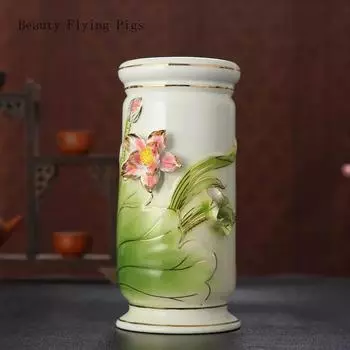 Hand-picked Flower Ceramic Incense Bucket, Home Worship, Incense Bucket