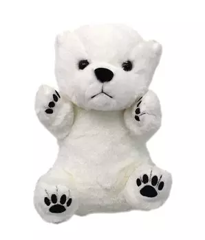 Hand puppet polar bear 030109
