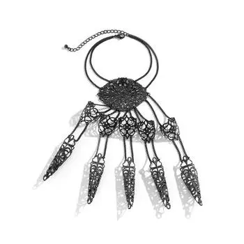 Hand Rings Nail Rings with Bracelet Knuckle Rings Finger-cot Bracelet Women Jewelry Accessories