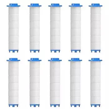 Hand Shower Filters, Set of 10 Replacement Filters for Hard Water, Remove Chlorine and Harmful Substances More Effectively
