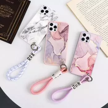 Мягкий ремешок на руку Funda для Xiaomi Mi 11 Чехлы 11T Poco X3 M3 F3 Redmi 9T Note 10 Lite 8 9 7 5 S Pro Max 9C NFC Marble Crack Case Redmi Note 5 5 Pro