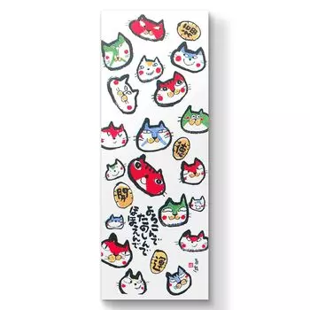 Hand towel Good fortune and good luck Yasukawa Shinji W90-001