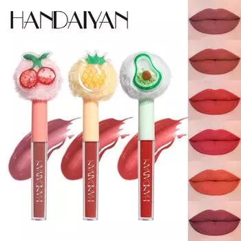HANDAIYAN Stek Gjin Beker Lip Glaze Velvet Filvet Mist Матовая помада Reade Fruit Plusplus HEAD Gloss 01