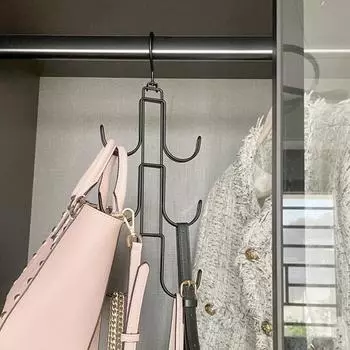 Handbag Storage Hanger Hooks Rotated Clothes Bag Hangers Rack Organizer Bag Hanger Closet Ties Scarf Hanging Rack Closet Hanger