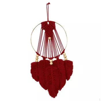Handcrafted Macrame Wall Art for Boho Home Decor зелёный