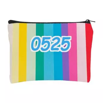 Handheld Bag Digital Stripe Canvas Makeup Pouch 525