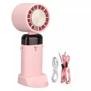 Handheld Fan Quiet Foldable Brushless Motor Digital Display 3600mah 3 Speed Cooling Fan for Outdoor розовый