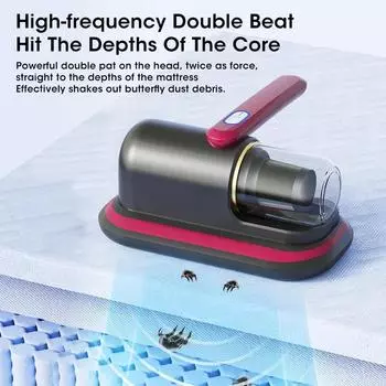 Handheld Mattress Mite Remover 10kPa Cordless Vacuum Cleaner for Home Clothes Sofa Bed Pillows Clean Dust for Home Bedroom фиолетовый
