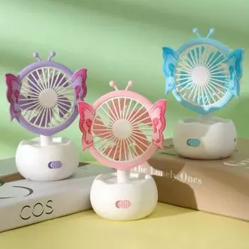 Handheld Mini Fan with Powerful Motor Strong Airflow Low Noise Portable USB синий