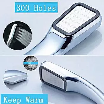 Handheld Shower Head With Switch High Pressure Water Saving 300 holes Spa Shower-Head Spray Sprinkler Rainhead Bath Sprayer оранжевый