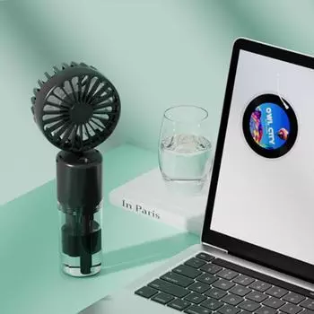 Handheld Spray Fan High Wind Power Humidifying Mist Watering Fan Mini Handheld Fan чёрный