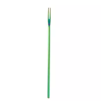 Handle Pickle Fork Stainless Steel Tableware Utensil Kitchen Supplies Fruit Toothpick Fruit Fork multicolor-22cm
