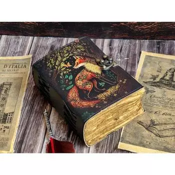 Handmade Leather journal For Men Women grimoire Book For Traveling Sketchbook Birthday gift 7 x 5 in