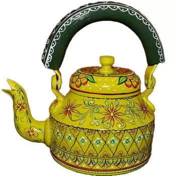 Handpainted Traditional Aluminium Colourfull Decorative Tea Kettle(6 Inch)