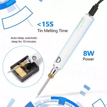 HANDSKIT USB-зарядка паяльника 5 В 8 Вт Электрический паяльник с регулируемой температурой комплект с разноцветный